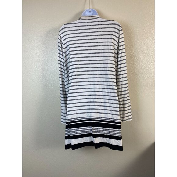 J. Jill Wearever Collection Women Striped Open Front Cardigan Sweater Plus Sz 1X - Picture 2 of 16